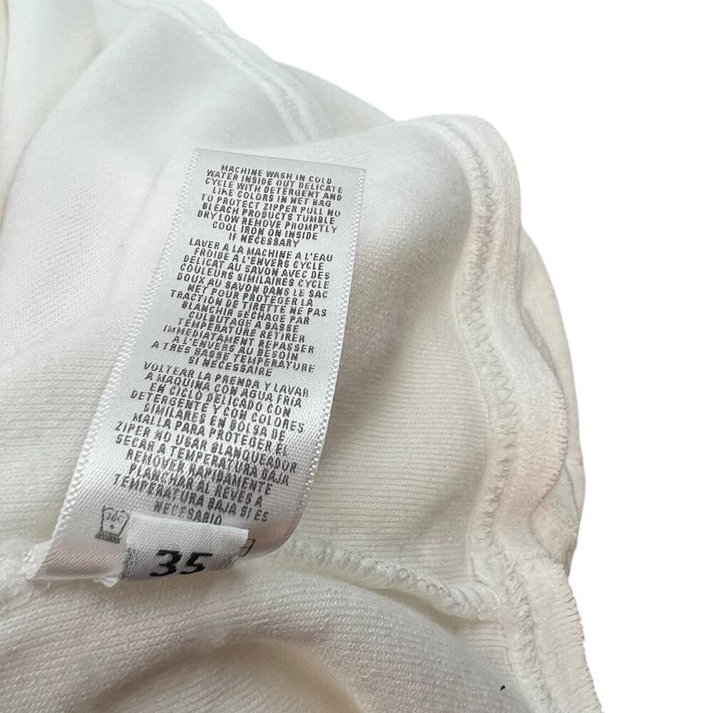 Juicy Couture French Terry Dress Cover-Up Y2K Hooded Zip Up White Size Small - Picture 11 of 11